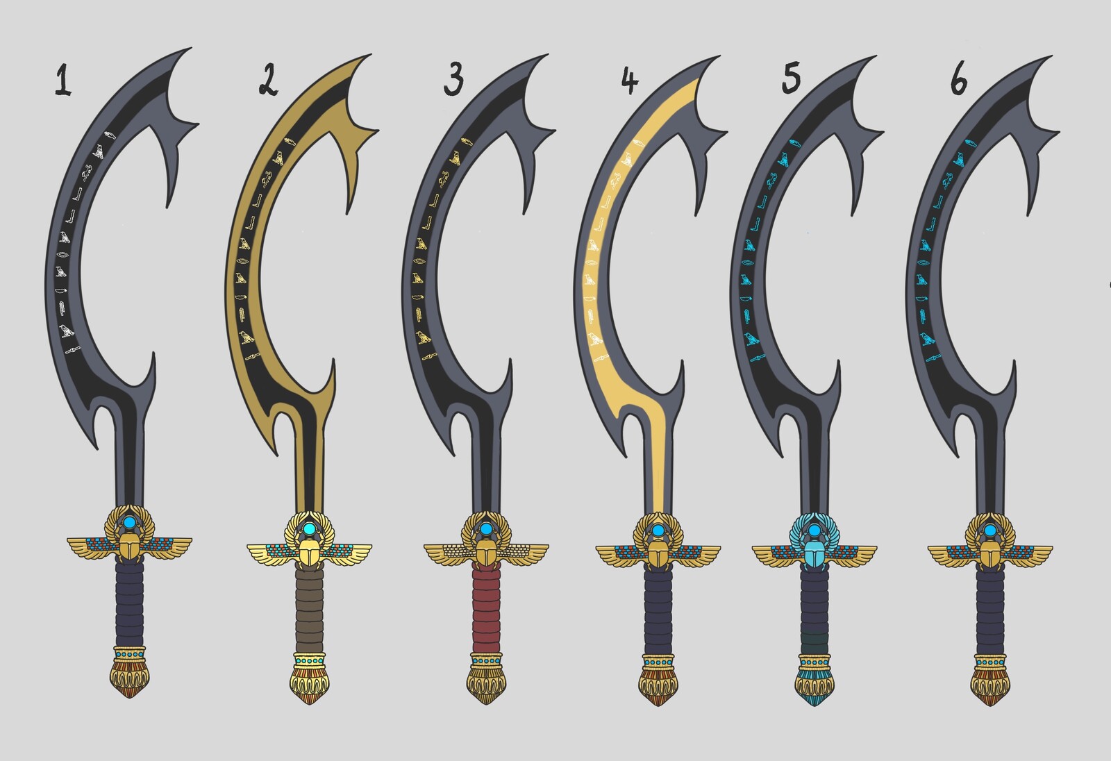Sword/Khopesh Colour Schemes