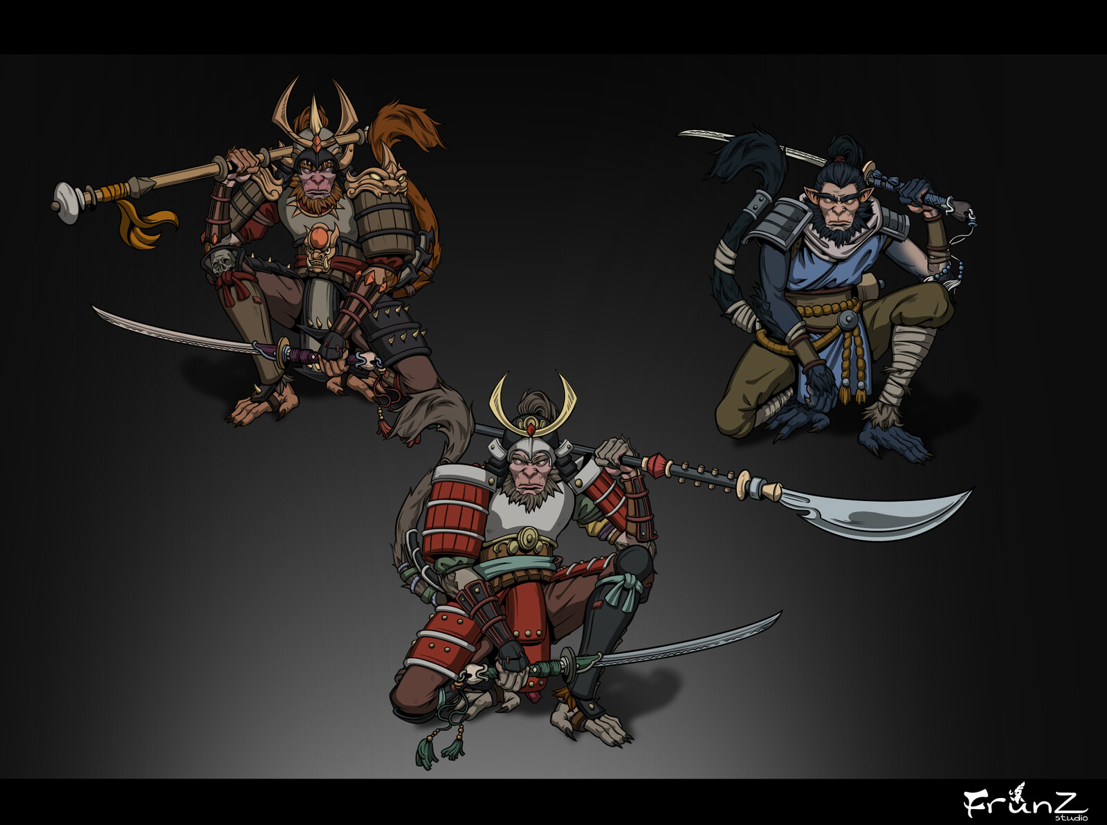 Customizable monkey warrior unit