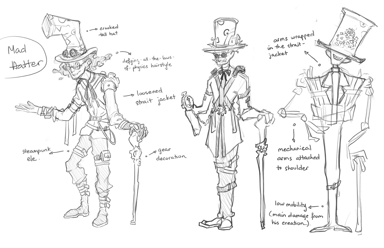 Mad Hatter's initial concept
