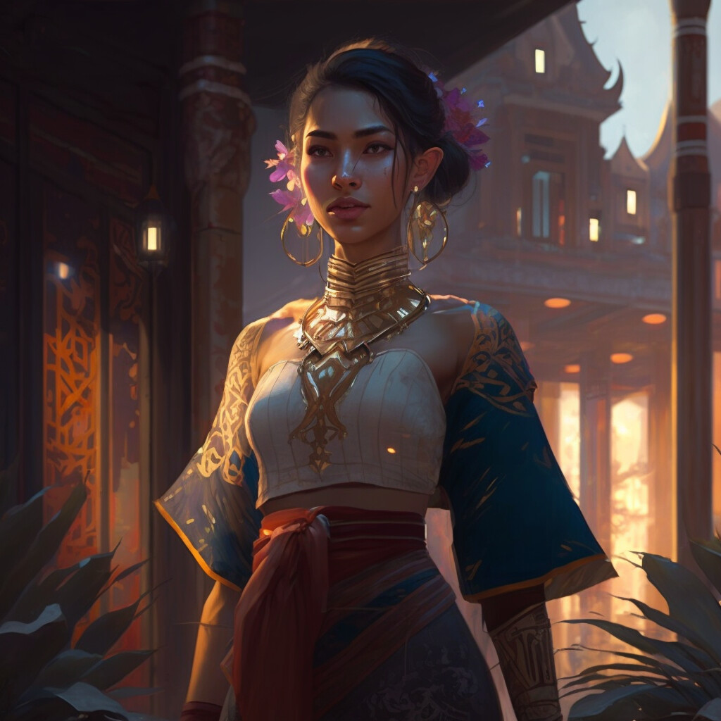 ArtStation - Traversing Time: A Beautiful Girl in Traditional Garb ...