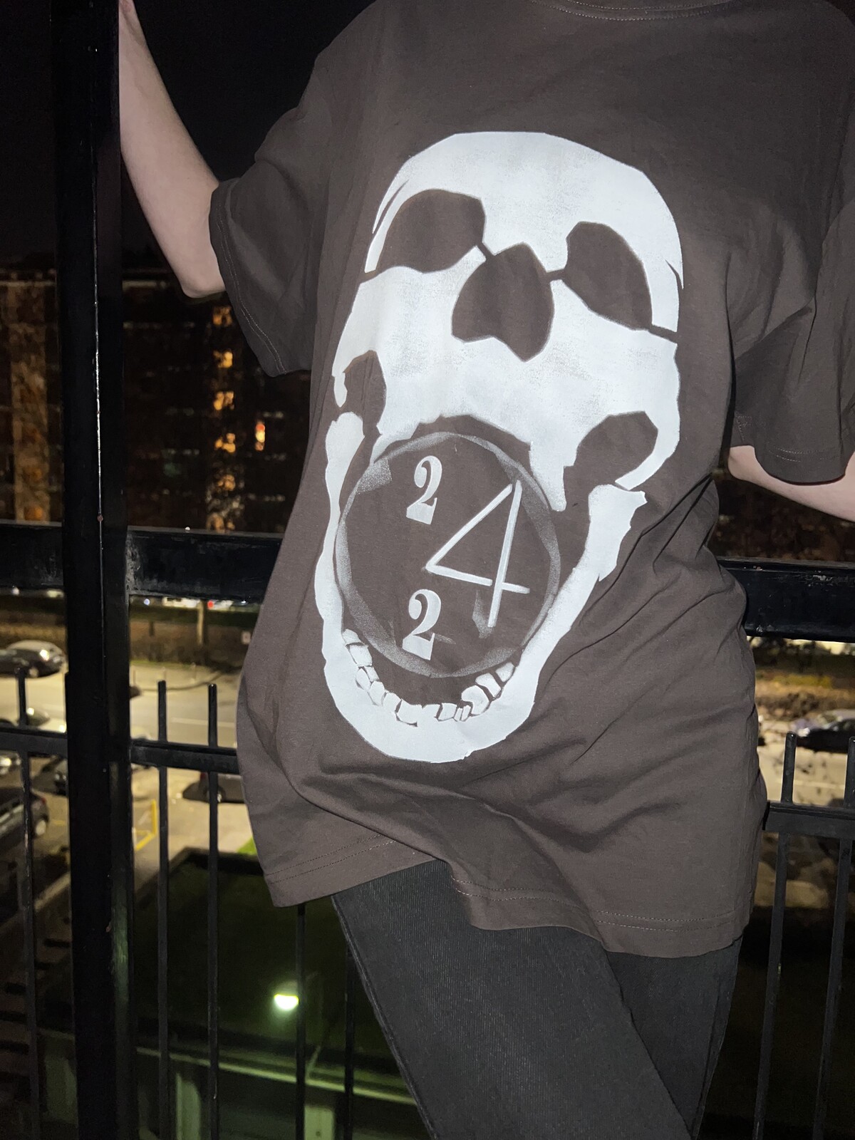 T-shirt with acrylic print “зволікання смертельне”