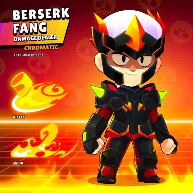 ArtStation Berserk Fang Brawl Stars Skin Idea 3d-pumpkin-tick-brawl-stars-skin-halloween-special-youtube