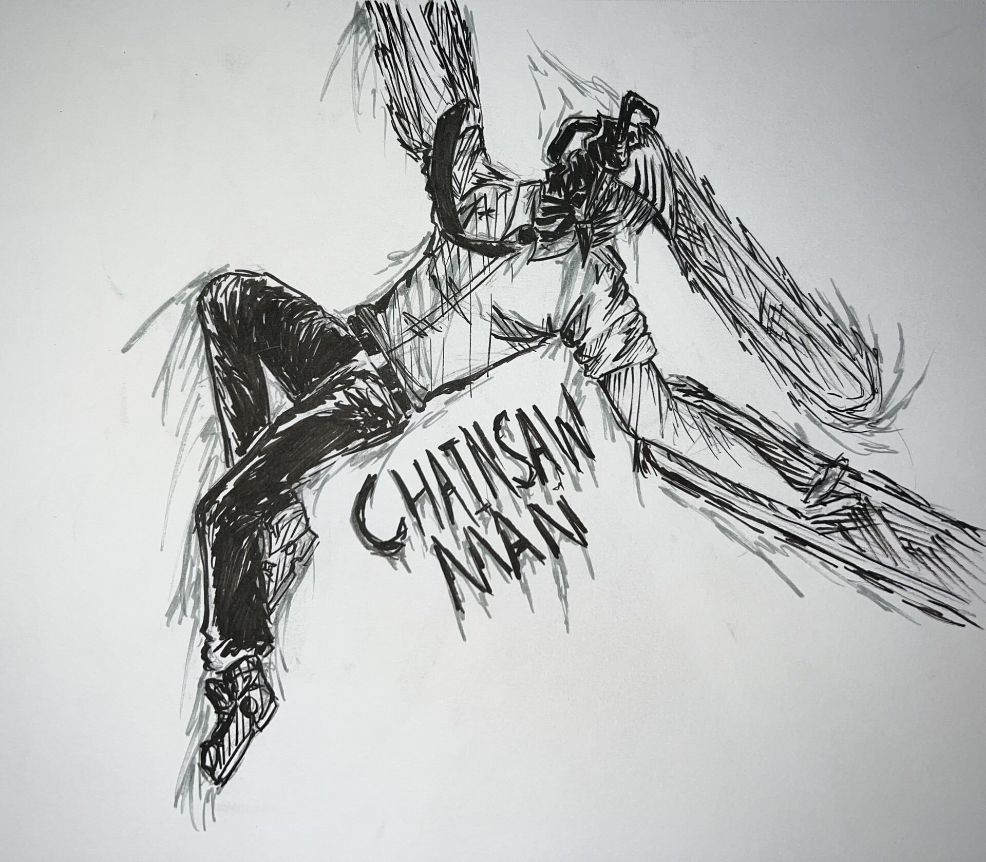 ArtStation Chainsaw Man Jumping Strike