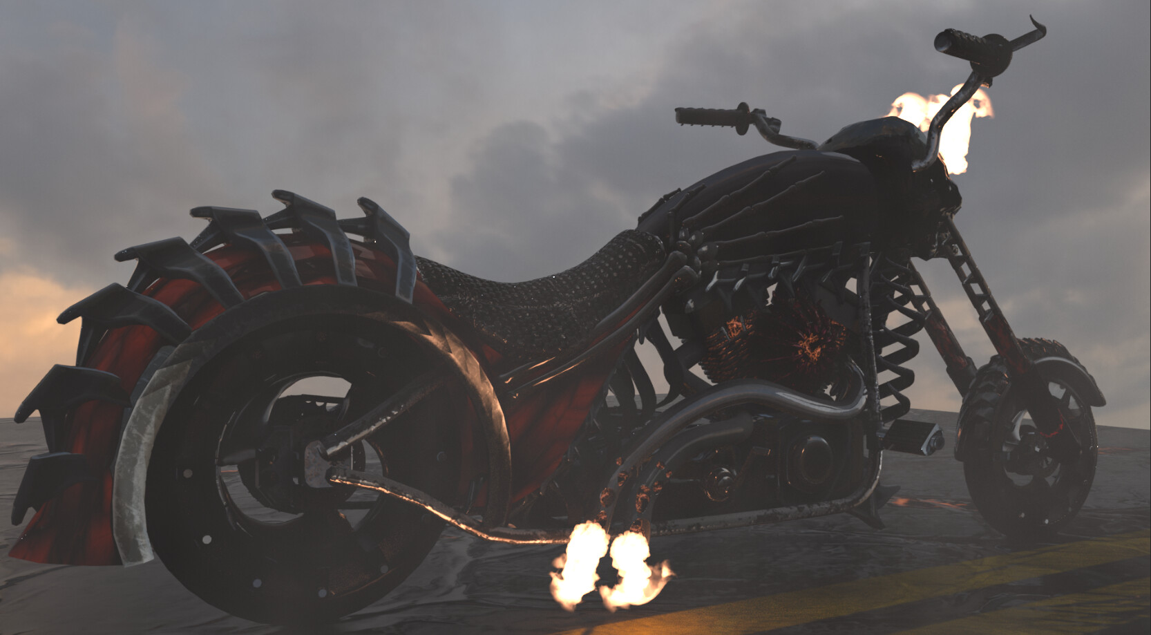 ArtStation Ghost Rider Bike