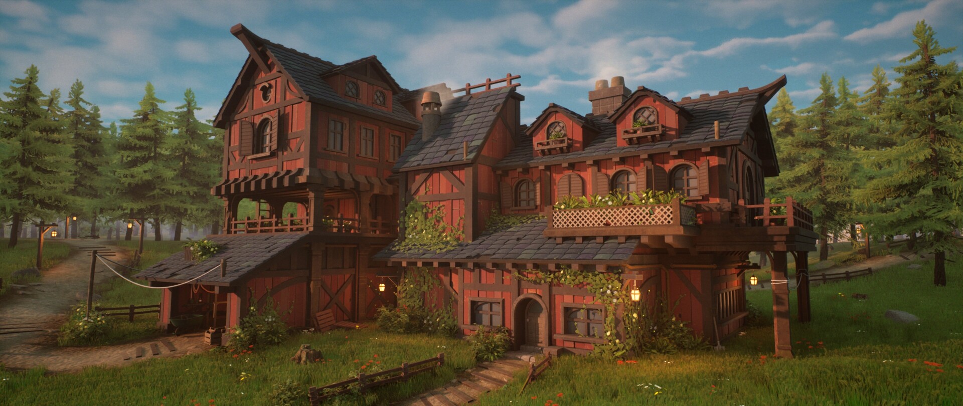 ArtStation Stylized Forest House