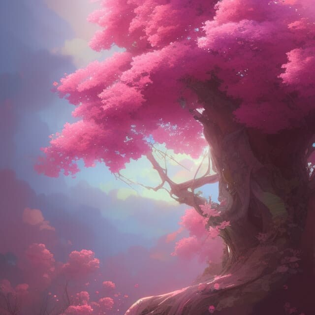 ArtStation - pink tree
