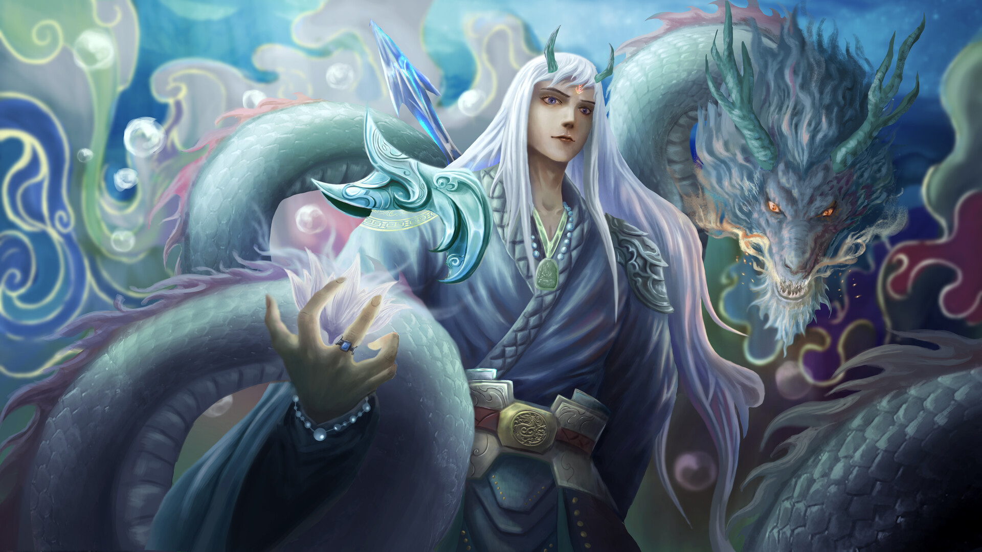 ArtStation dragon and man