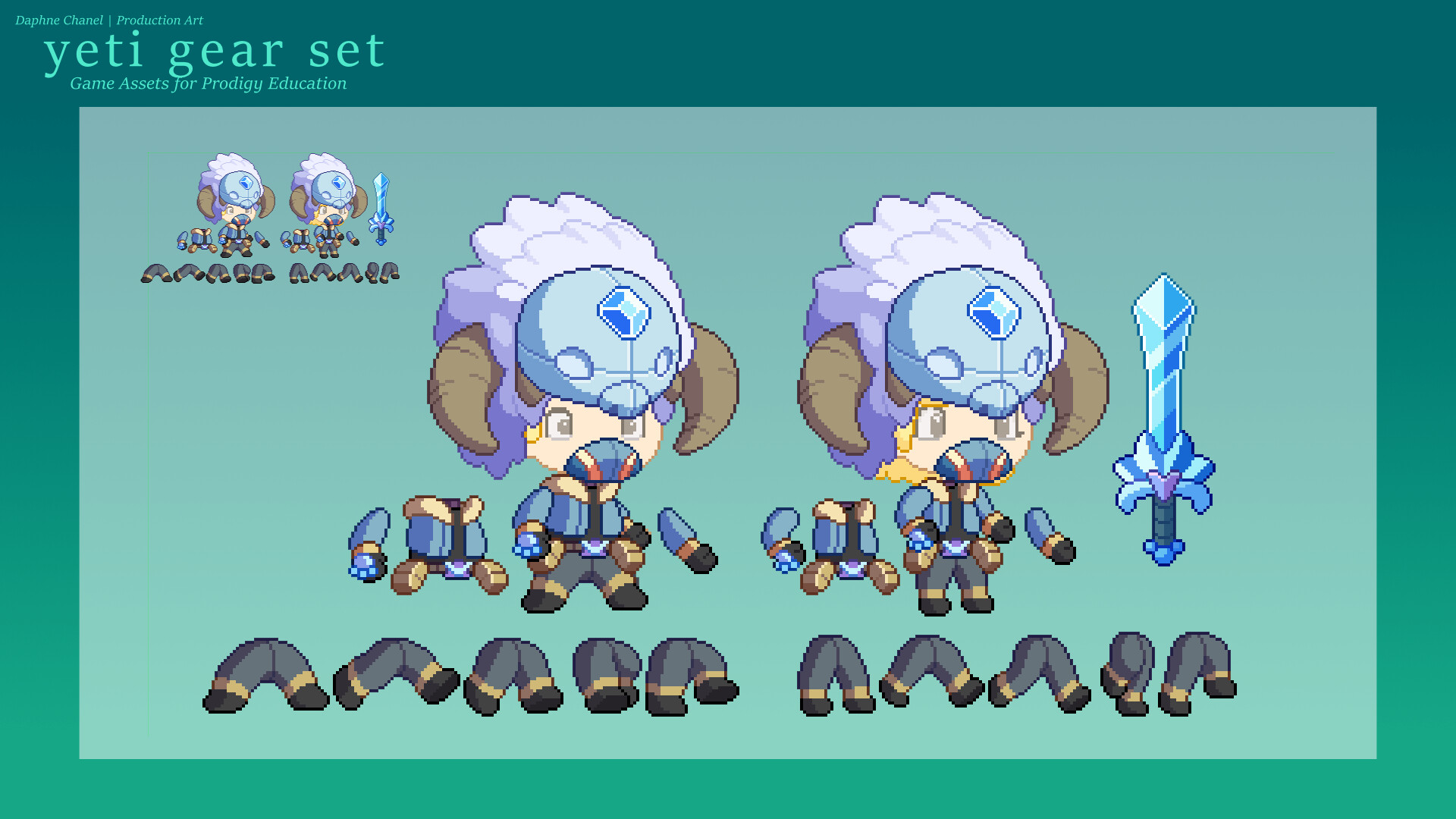 Daphne Chanel - pixel art assets for Prodigy Education