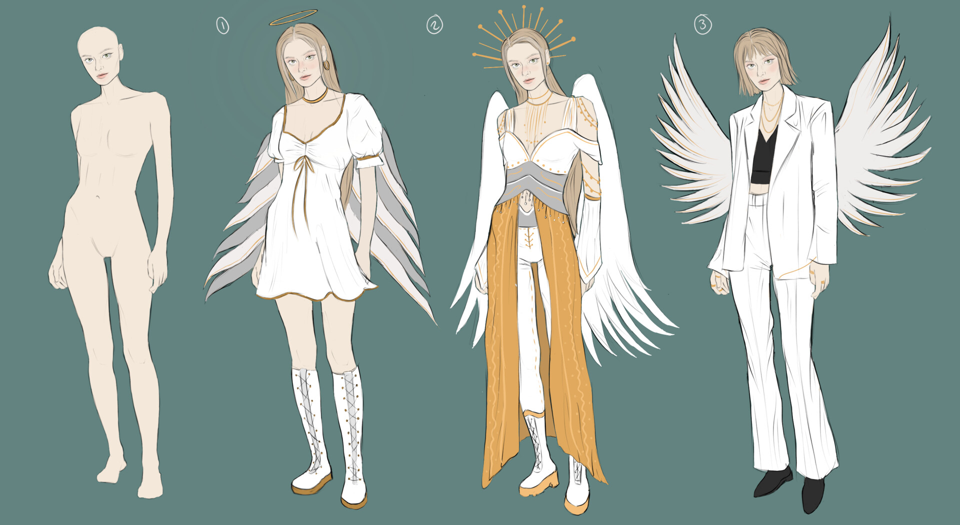 Angel online outfit drawing