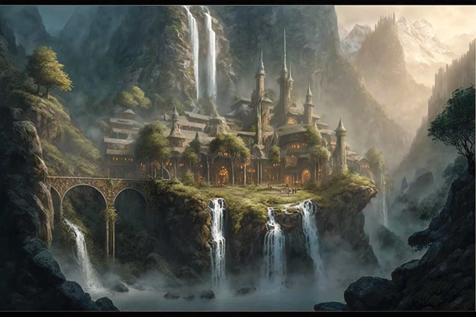 Artstation Rivendell Middle Earths Elvish Paradise