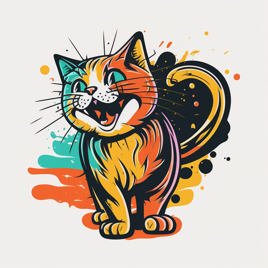 ArtStation - Colorful cat