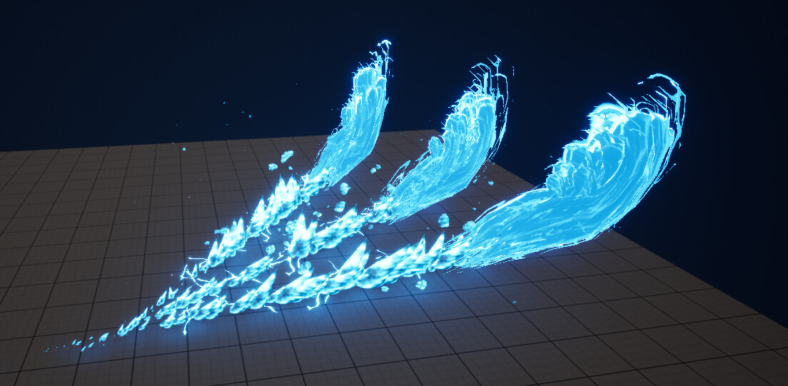 ArtStation water wake attack (unreal 5)