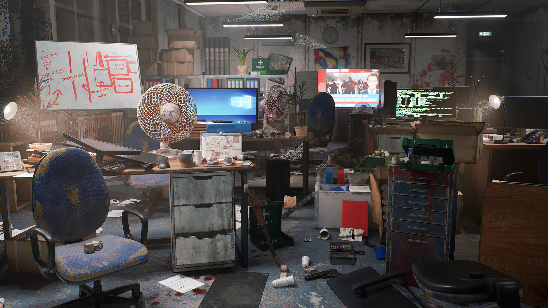 ArtStation Post apocalyptic office hideout UE5 ArtStation Post apocalyptic office hideout UE5