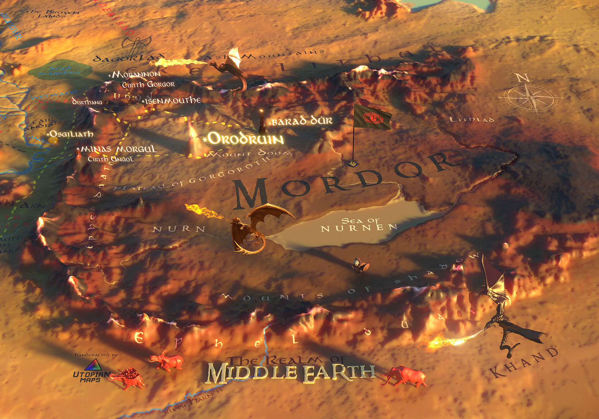 Lord Of The Rings Map Mordor