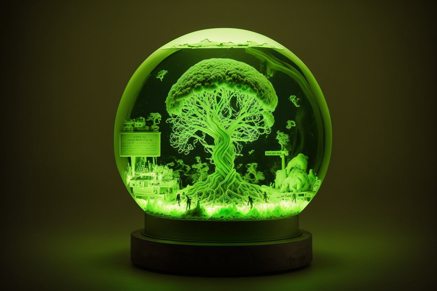 ArtStation Tree in a glass ball