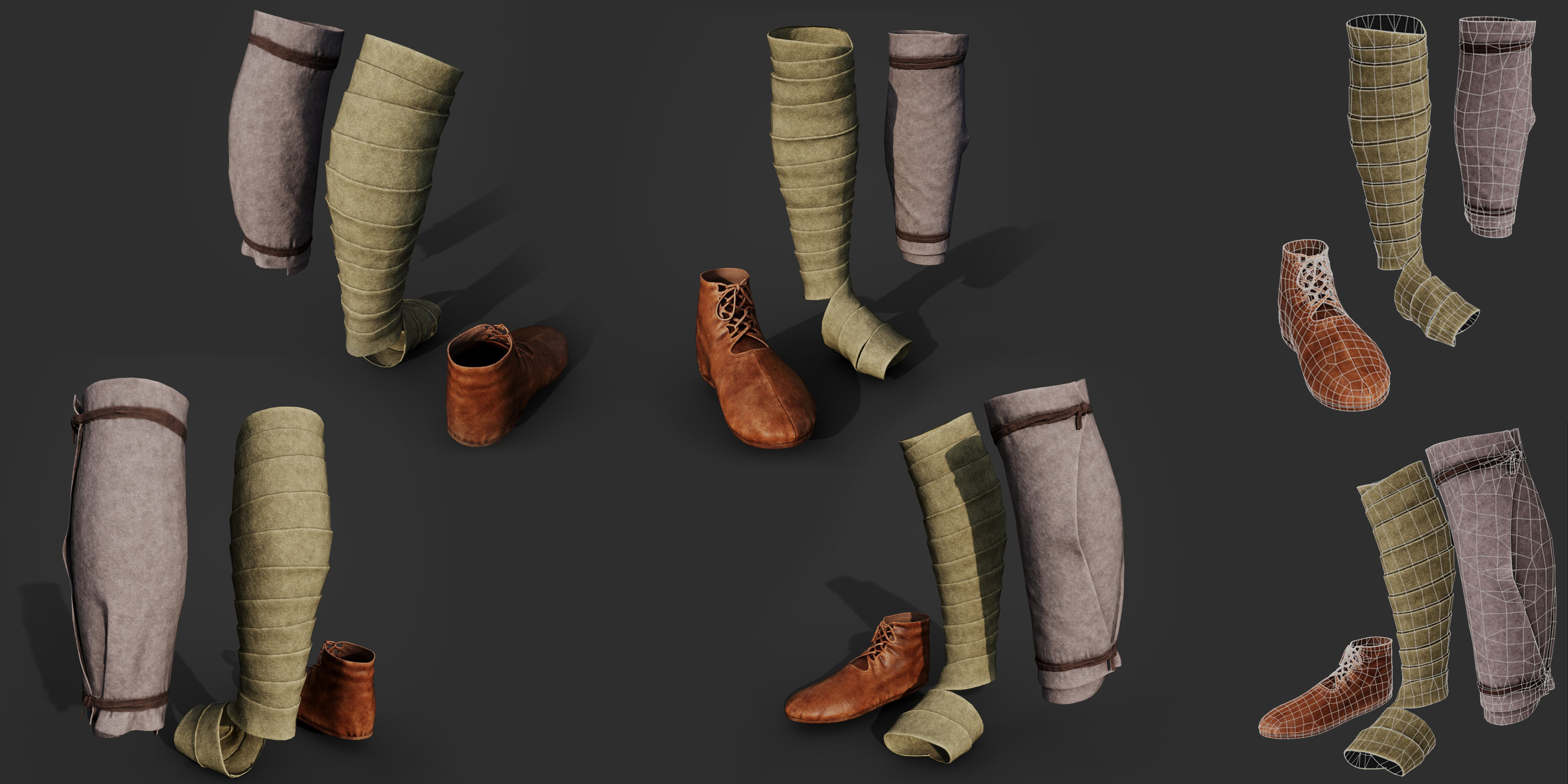 Puttee, Leg Wrap and Calcei Boot