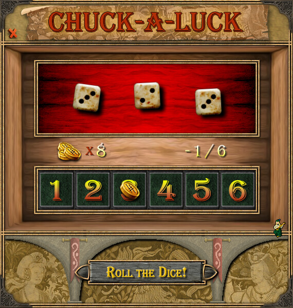 Play Scene - 'Chuck-A-Luck"
Photoshop / HAXE / UI / Game Design
2018