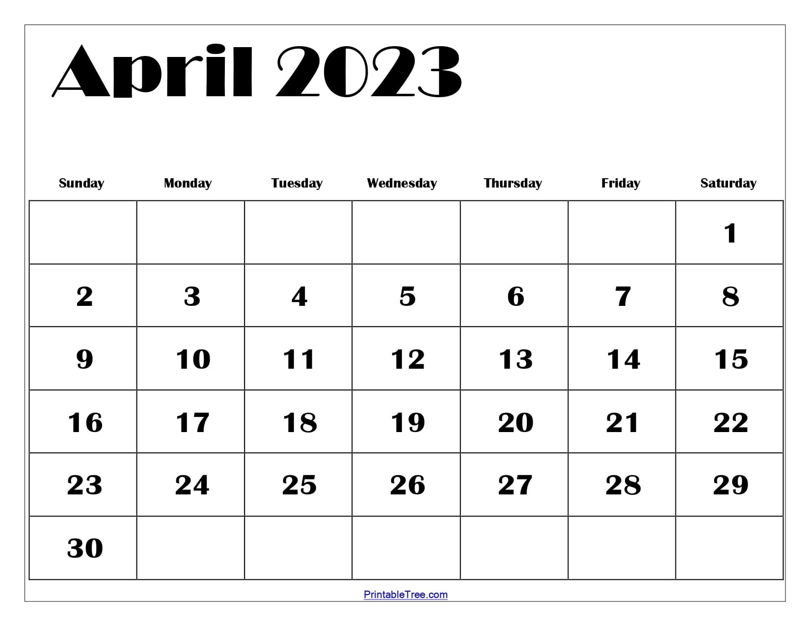 Artstation April 2023 Calendar Printable Templates
