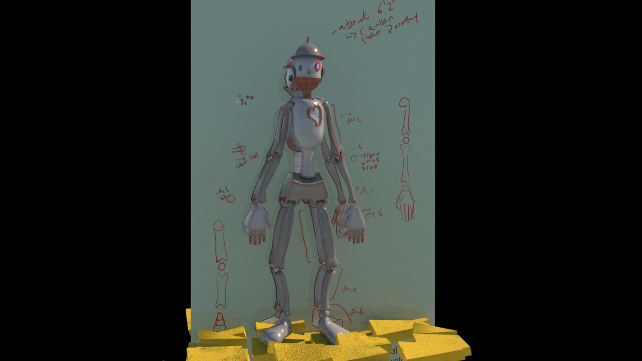 Procedural rust test of Tin-Man model.