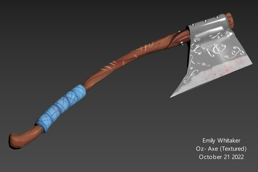 Hand painted Axe model.