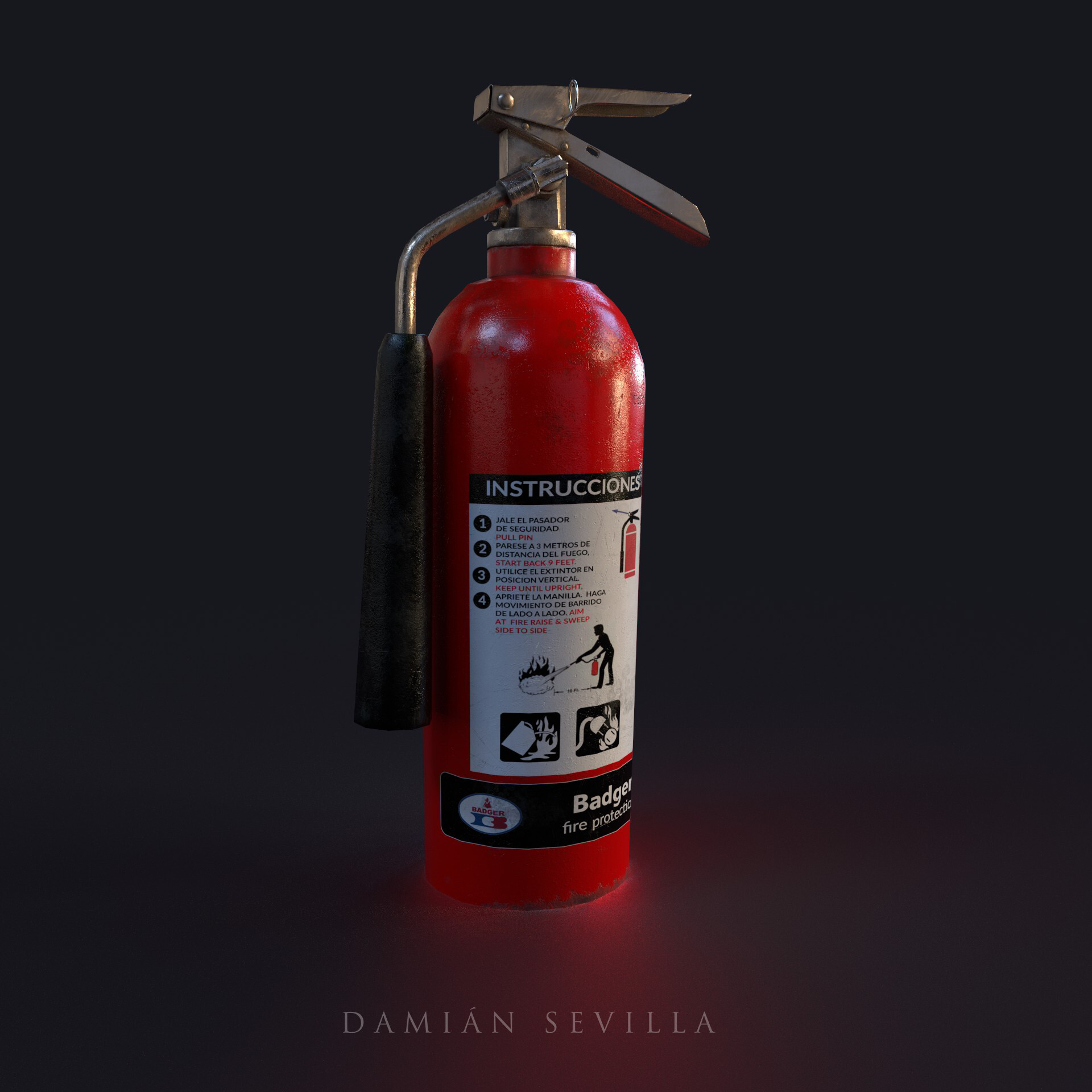 ArtStation - Game Ready Extinguisher Prop