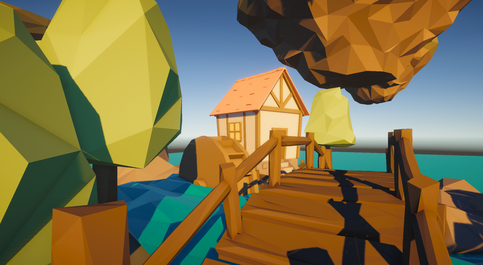 In-engine view of level pre-skybox