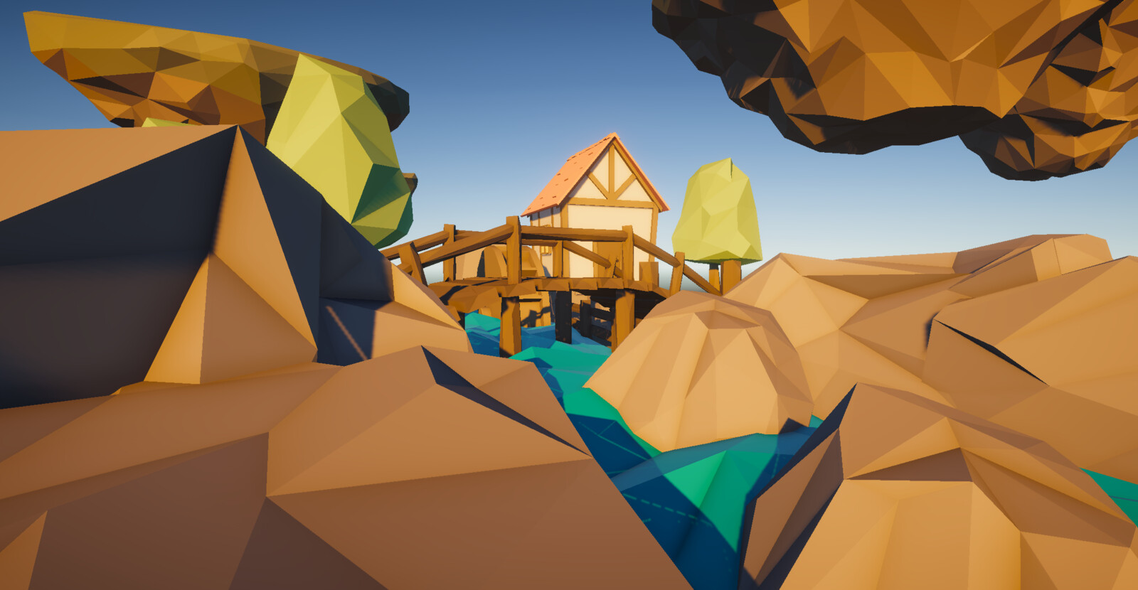 In-engine view of level pre-skybox