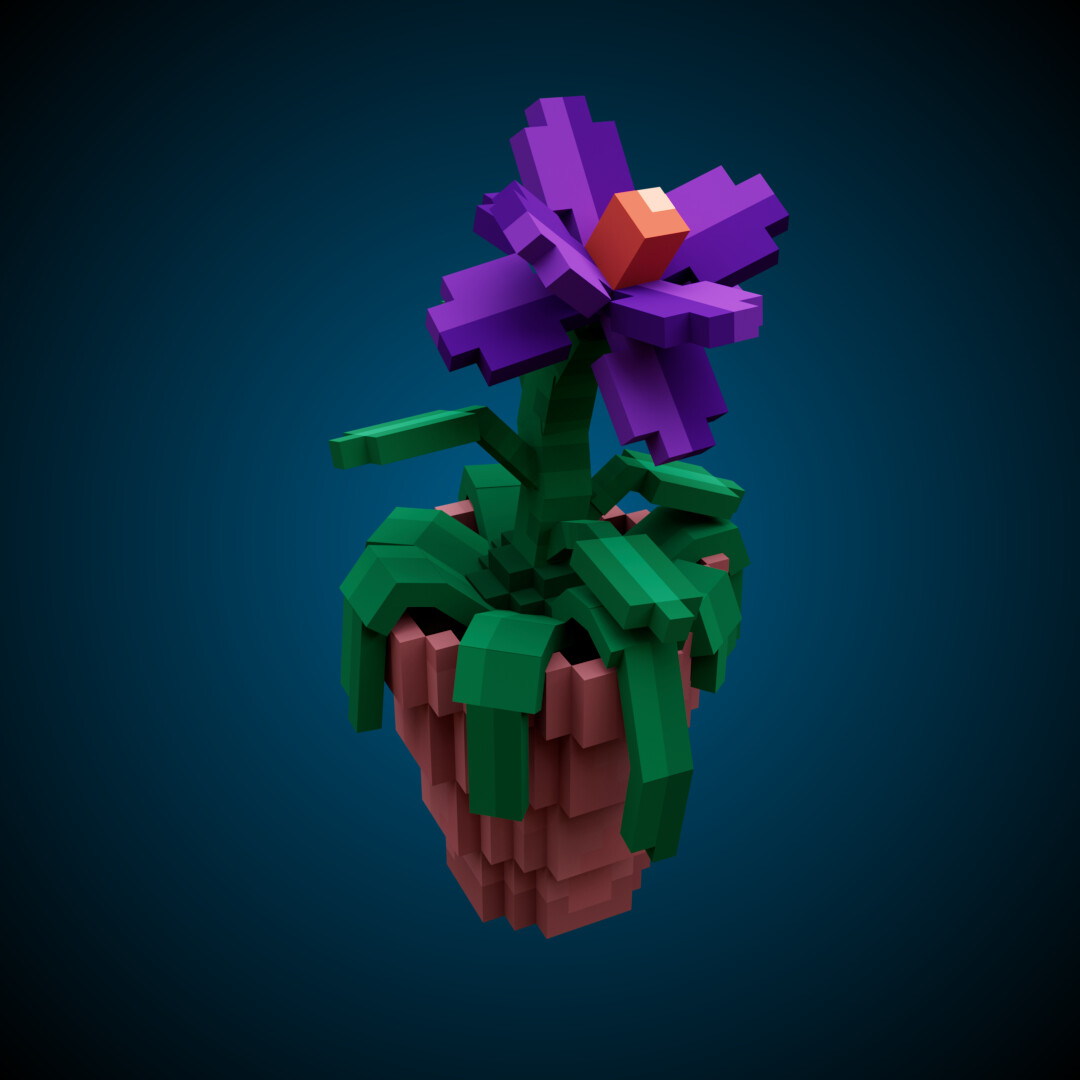 Artstation voxel flower