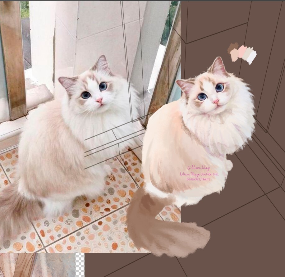 ArtStation Realistic cat sketch