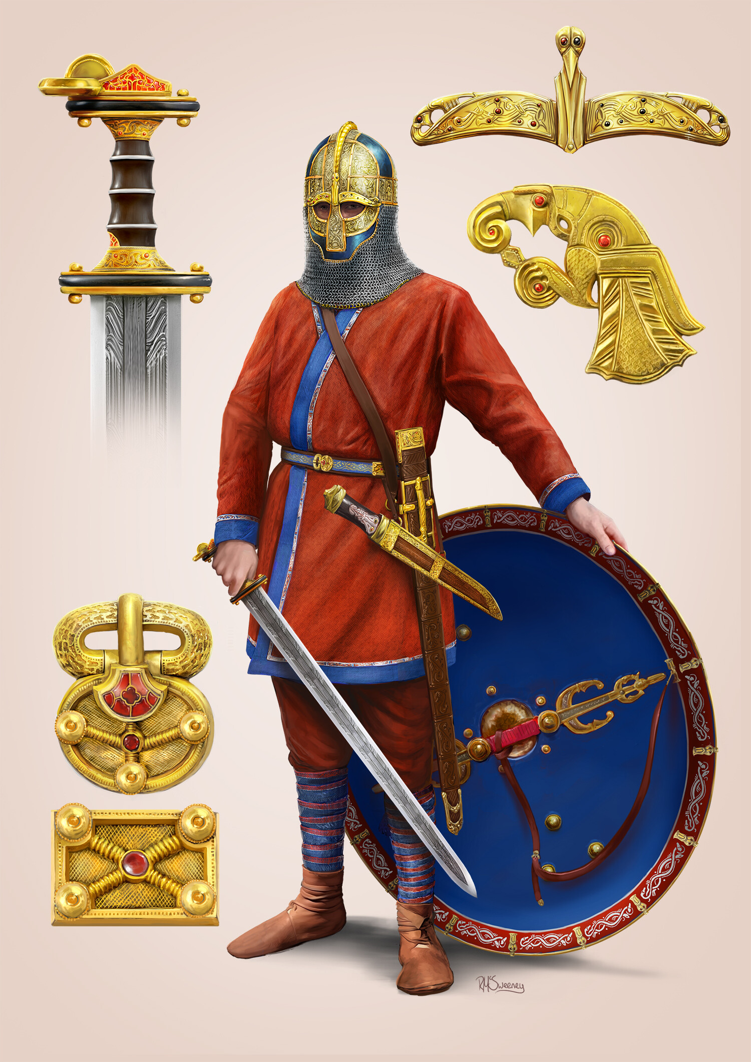 ArtStation 8th Century Vendel period equipment