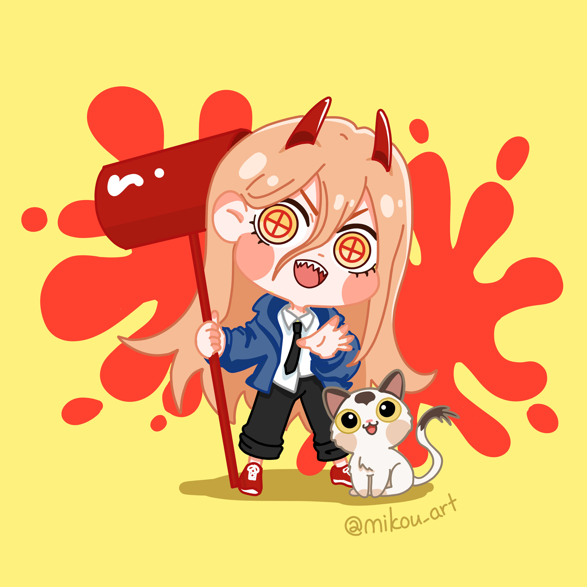 ArtStation Chainsaw man chibi