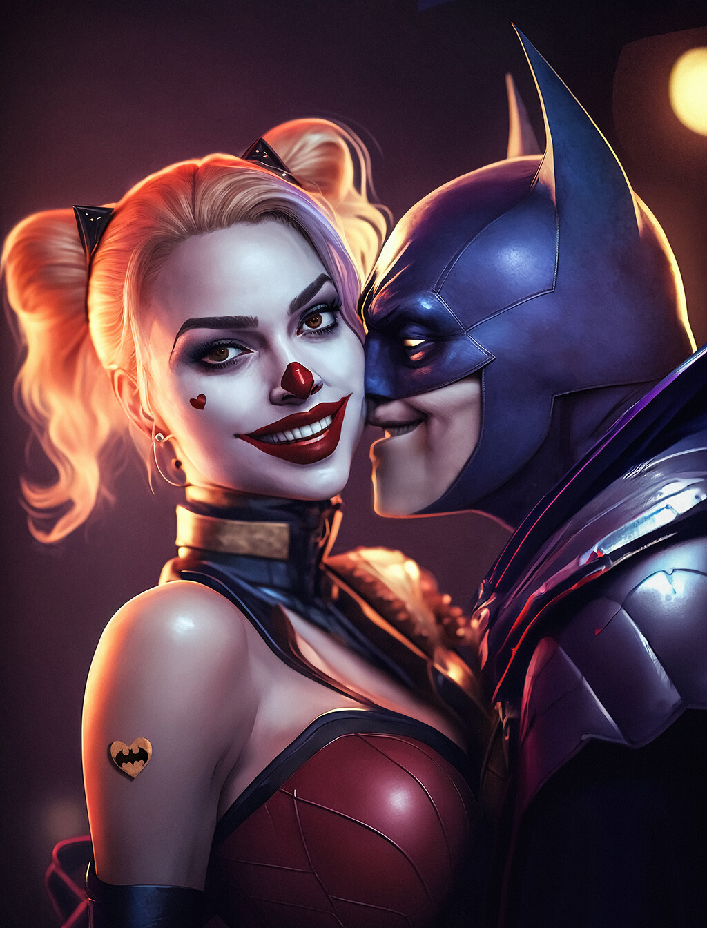 ArtStation - Batman Kiss Harley Quinn