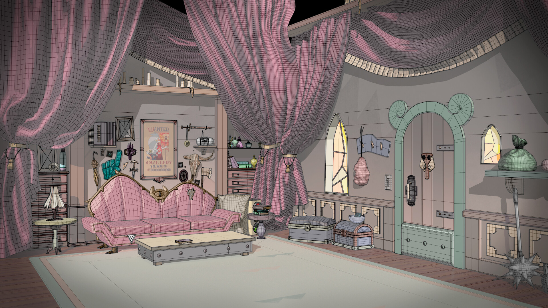 ArtStation - The Owl House - Luz's room Soft colour palette