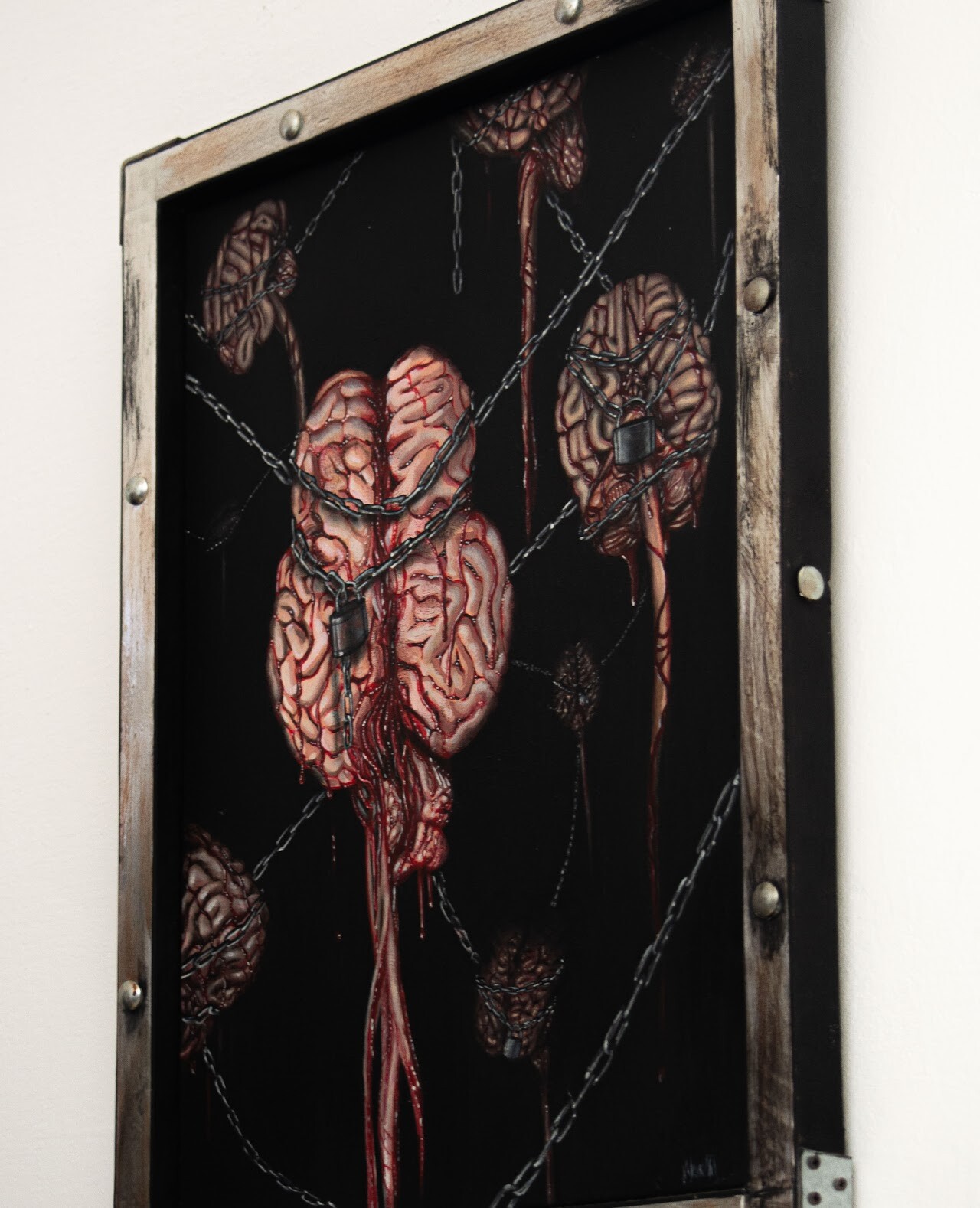 "Contain Creativity" Acrylic painting from 2009 by Maira Pedroni