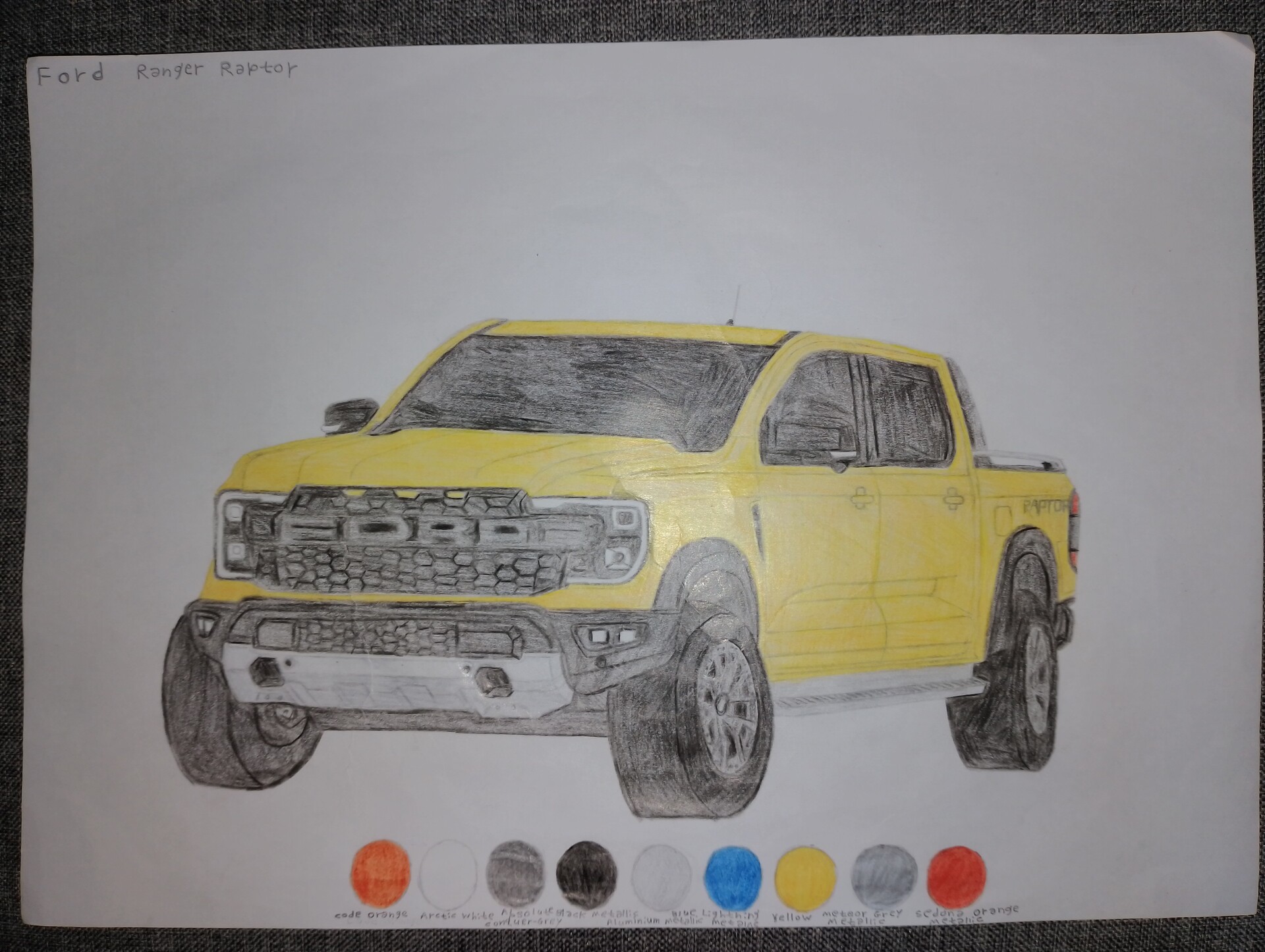 how to draw a ford truck