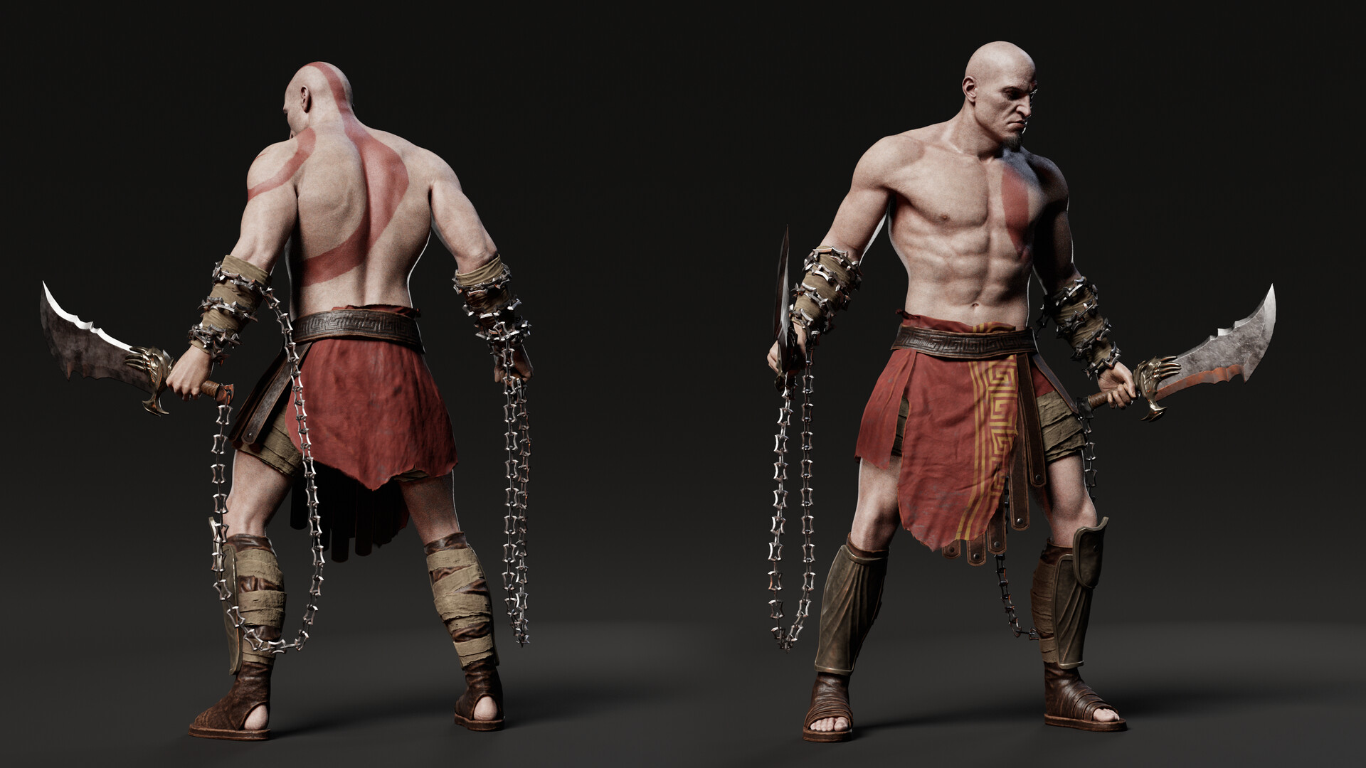 ArtStation - GOD OF WAR 1 - Kratos (fanart)