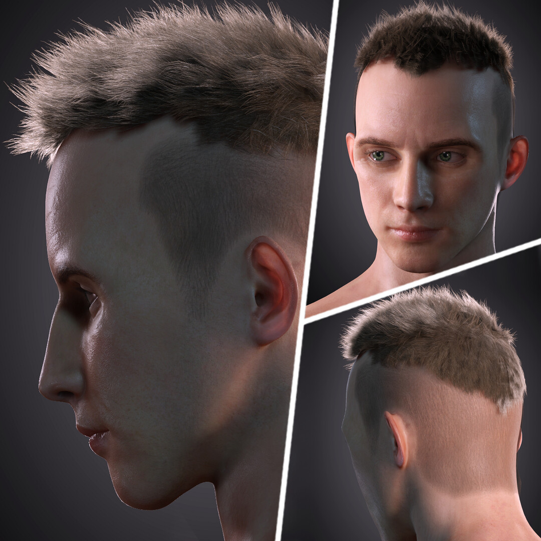 3D Hair style for boy V27 3D Model - 3DHunt.co