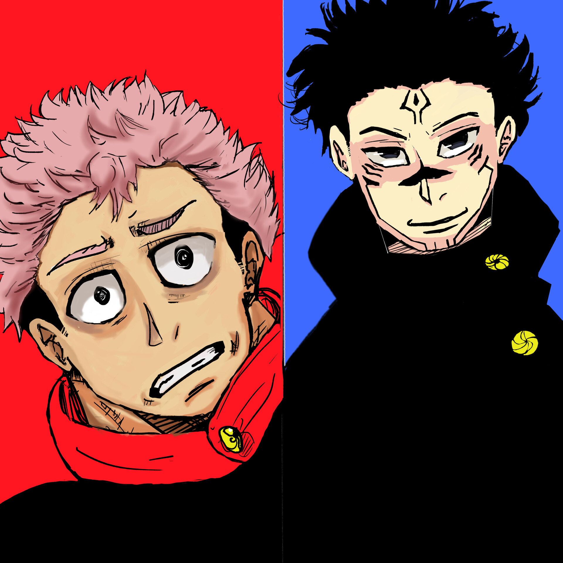 ArtStation Itadori VS Sukuna (Megumi)