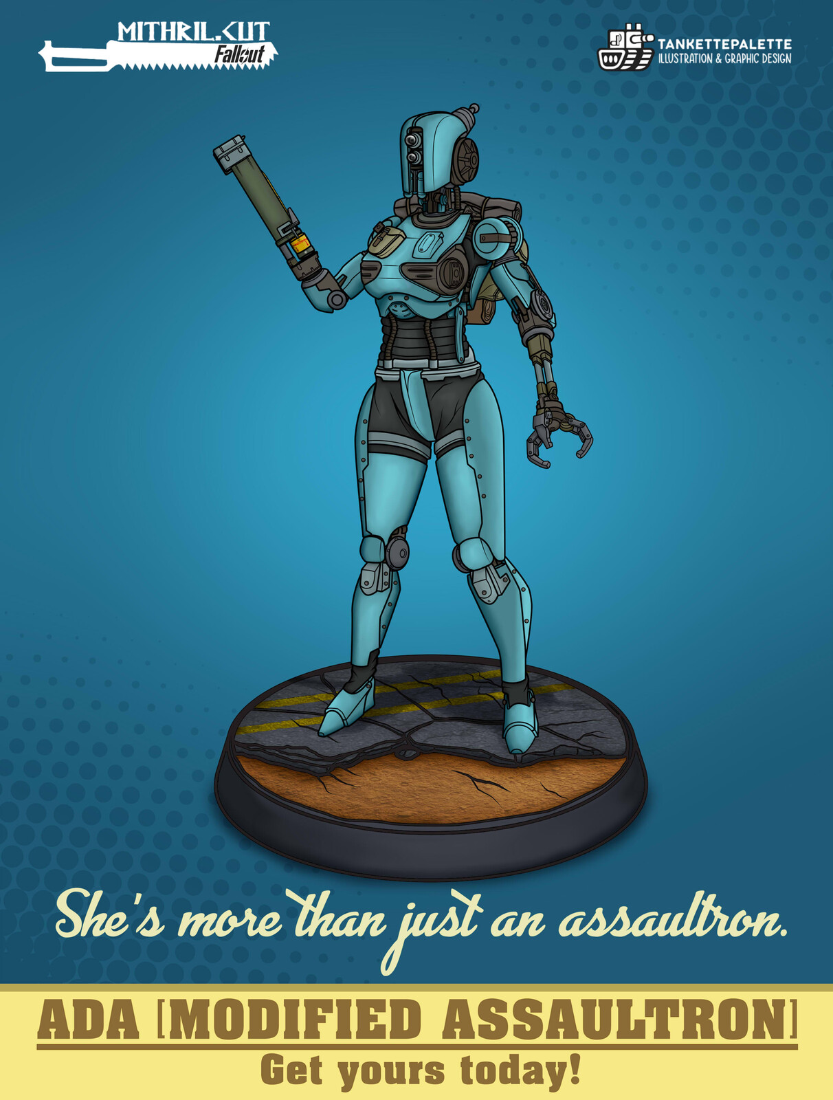 Tankettepalette ada the modified assaultron fallout 4 