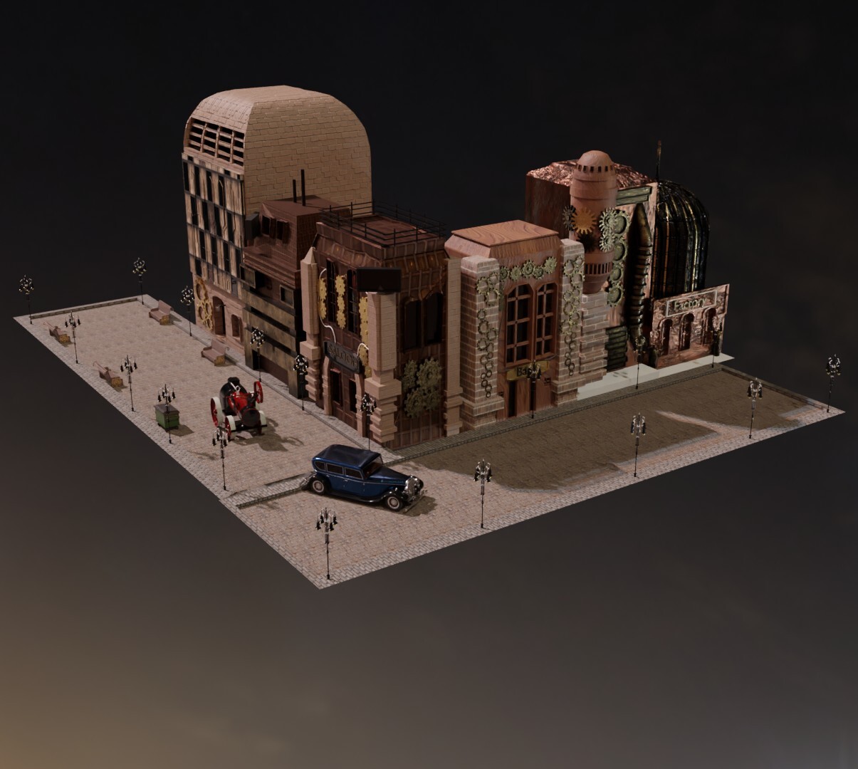 ArtStation - Steampunk Town