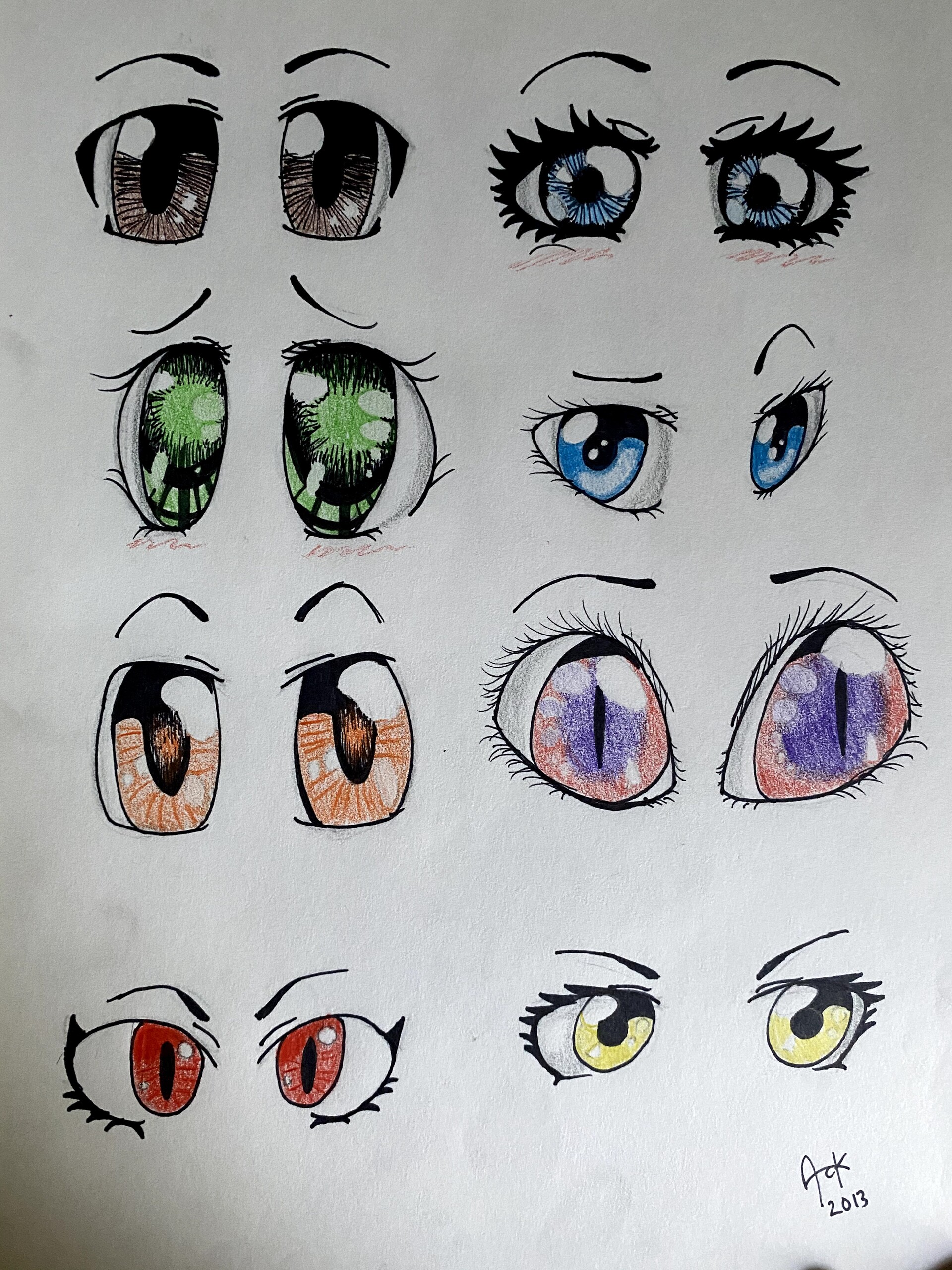 ArtStation - basic anime eyes