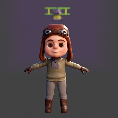 Kid vs Pilot - Character Design - Blender