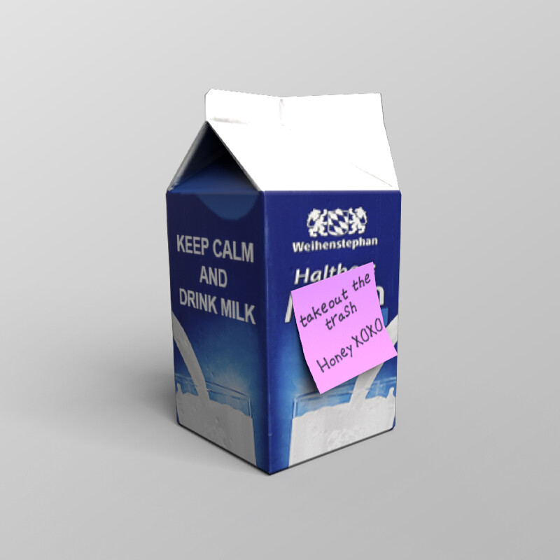 open milk carton