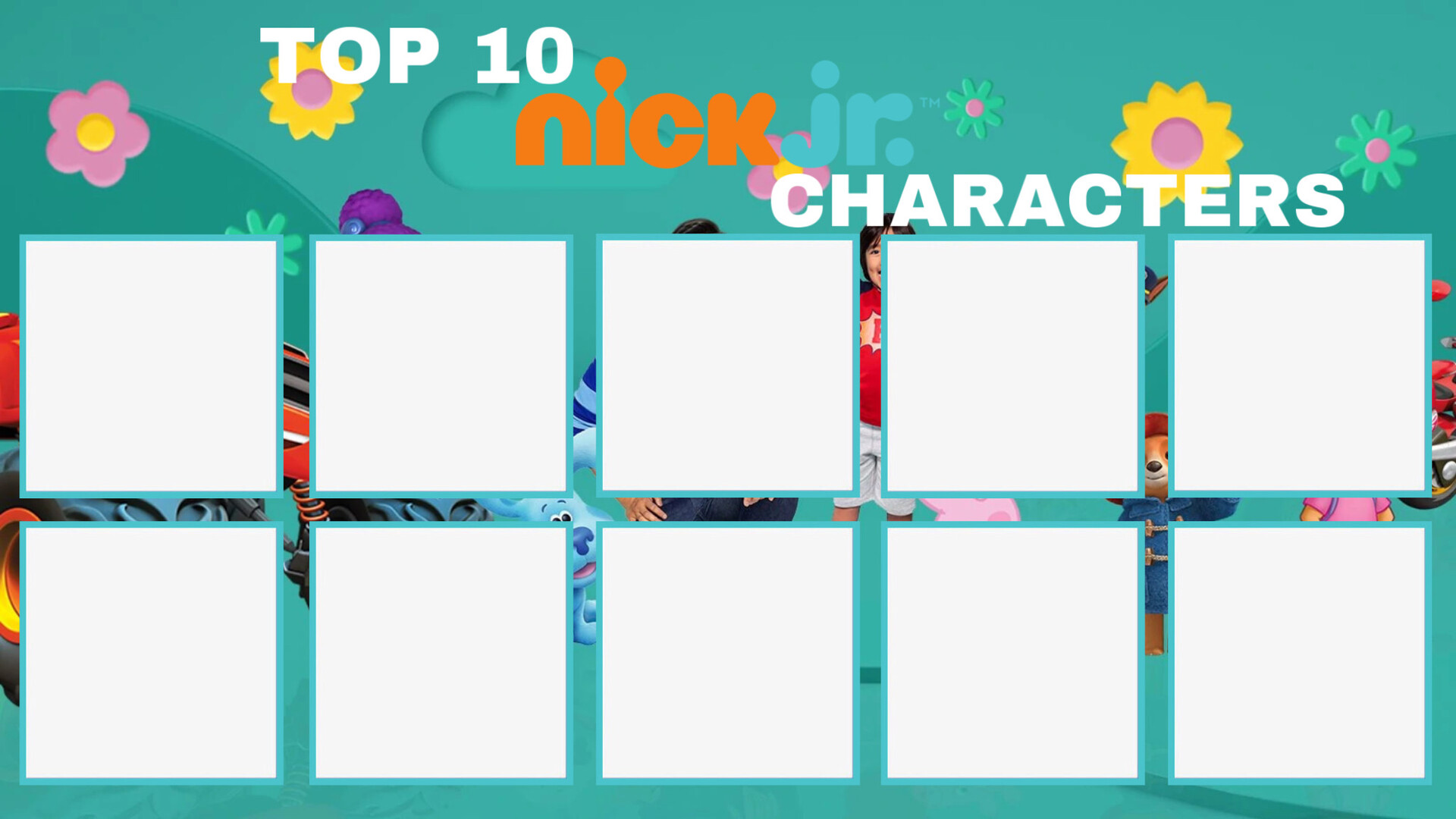 ArtStation Top 10 Nick Jr. Characters Blank Template