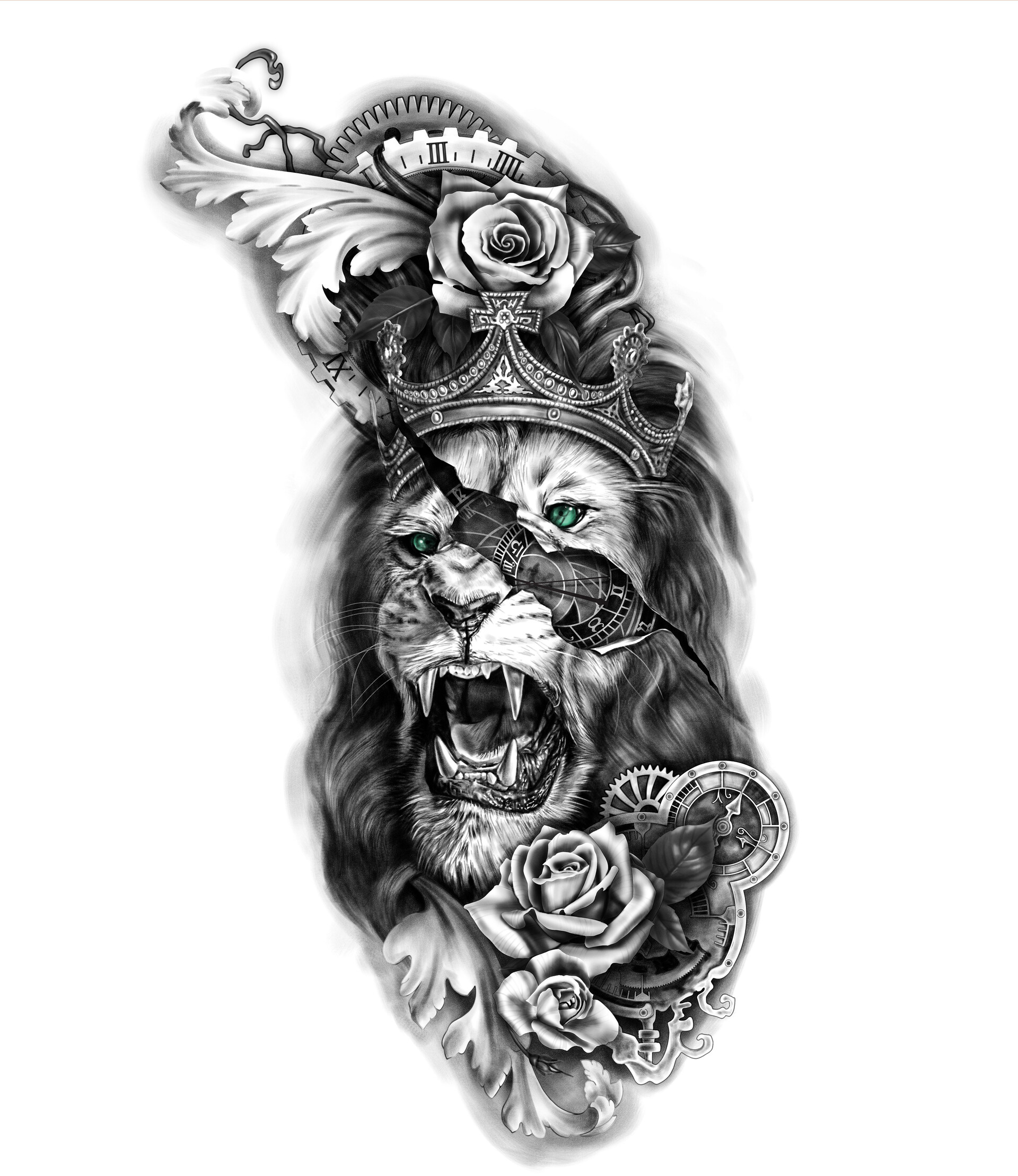 Colourful Lion Tattoo  Ace Tattooz