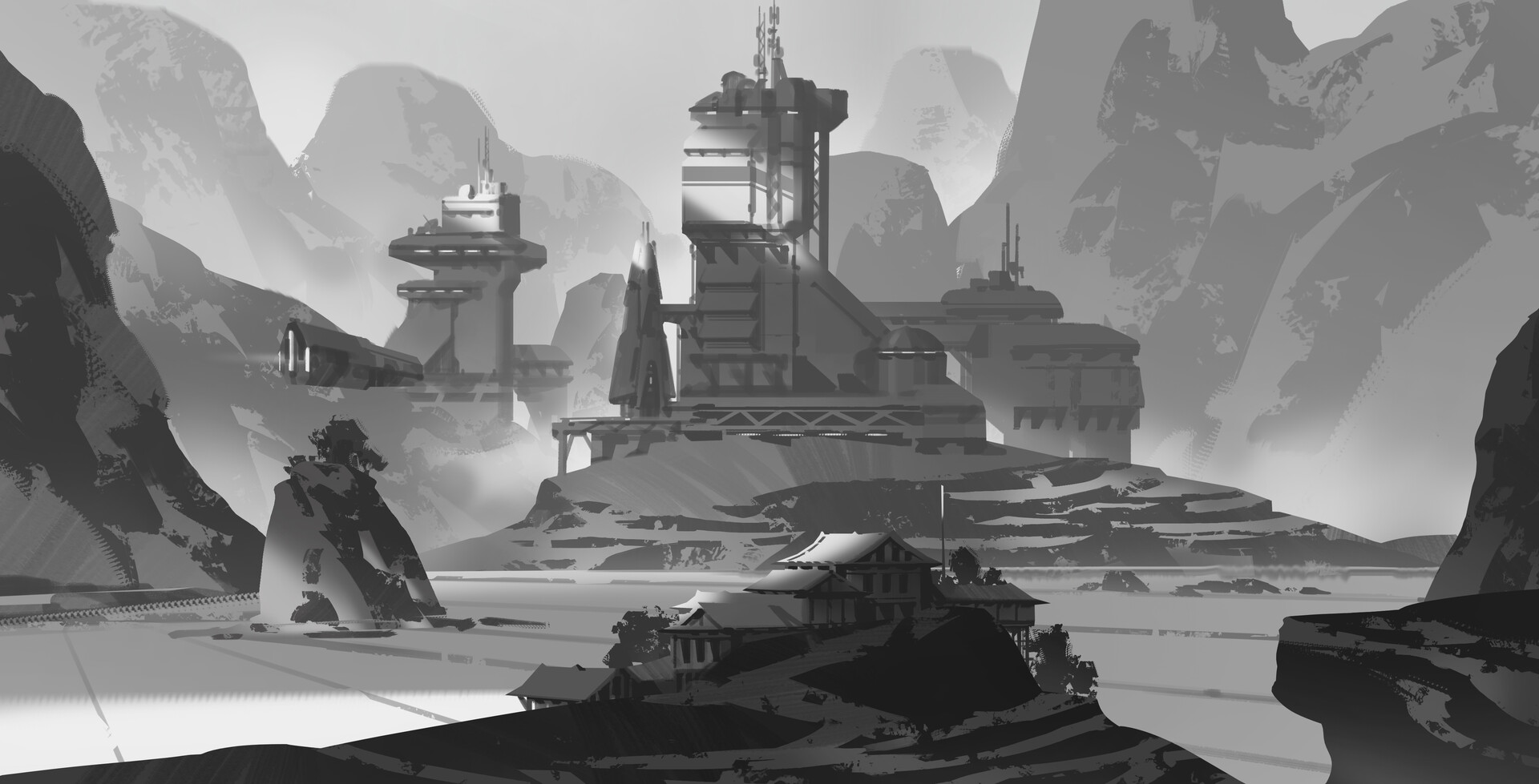 Artstation black white practice