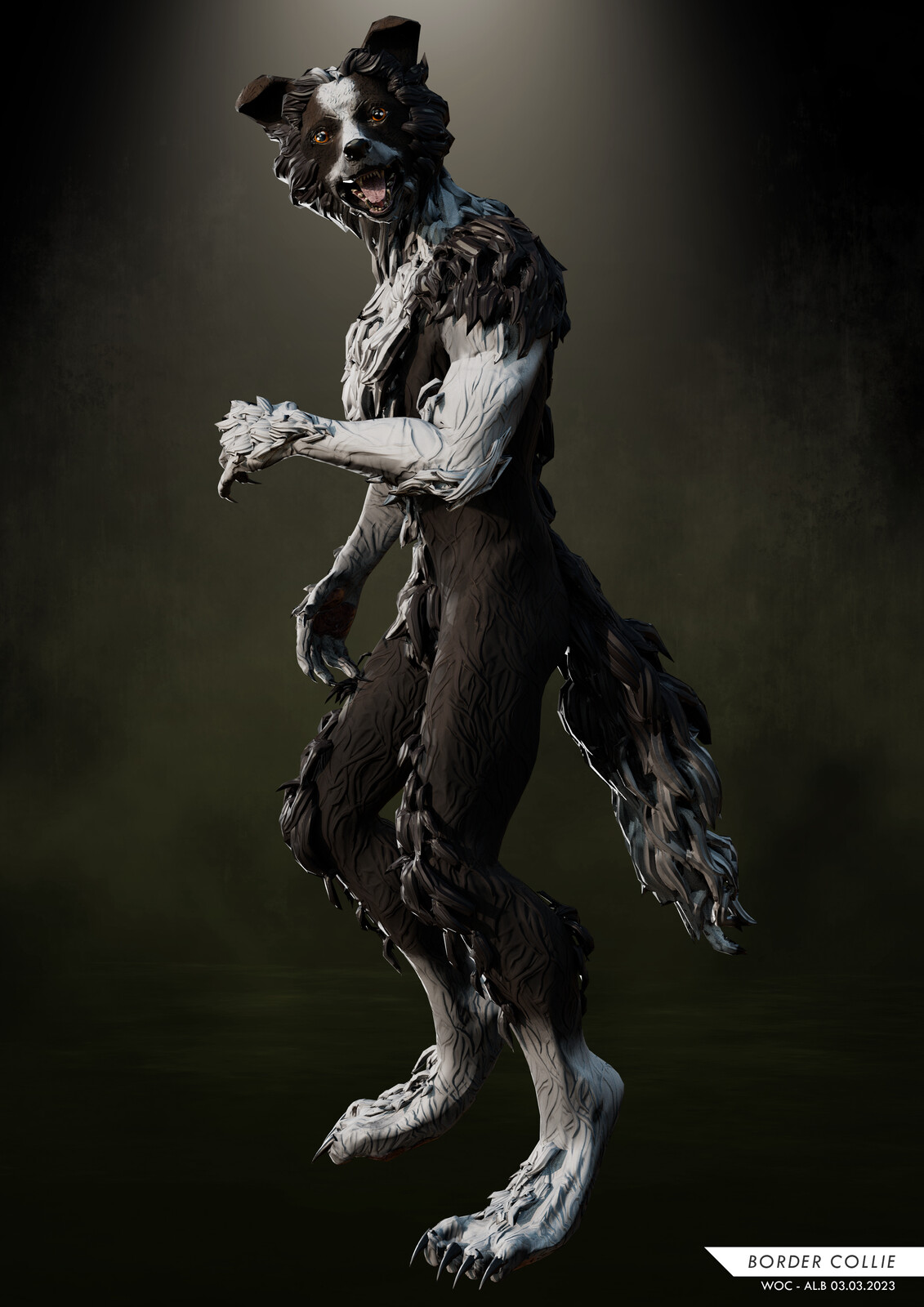 BORDER COLLIE Stylized Game Ready Creature 2023
