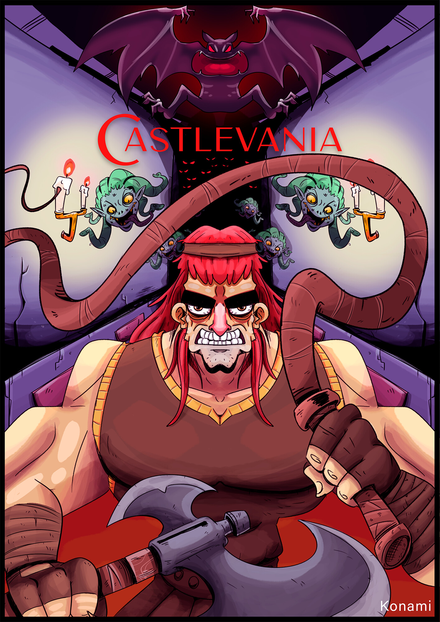 Castlevania Nintendo Box Art Print Poster 