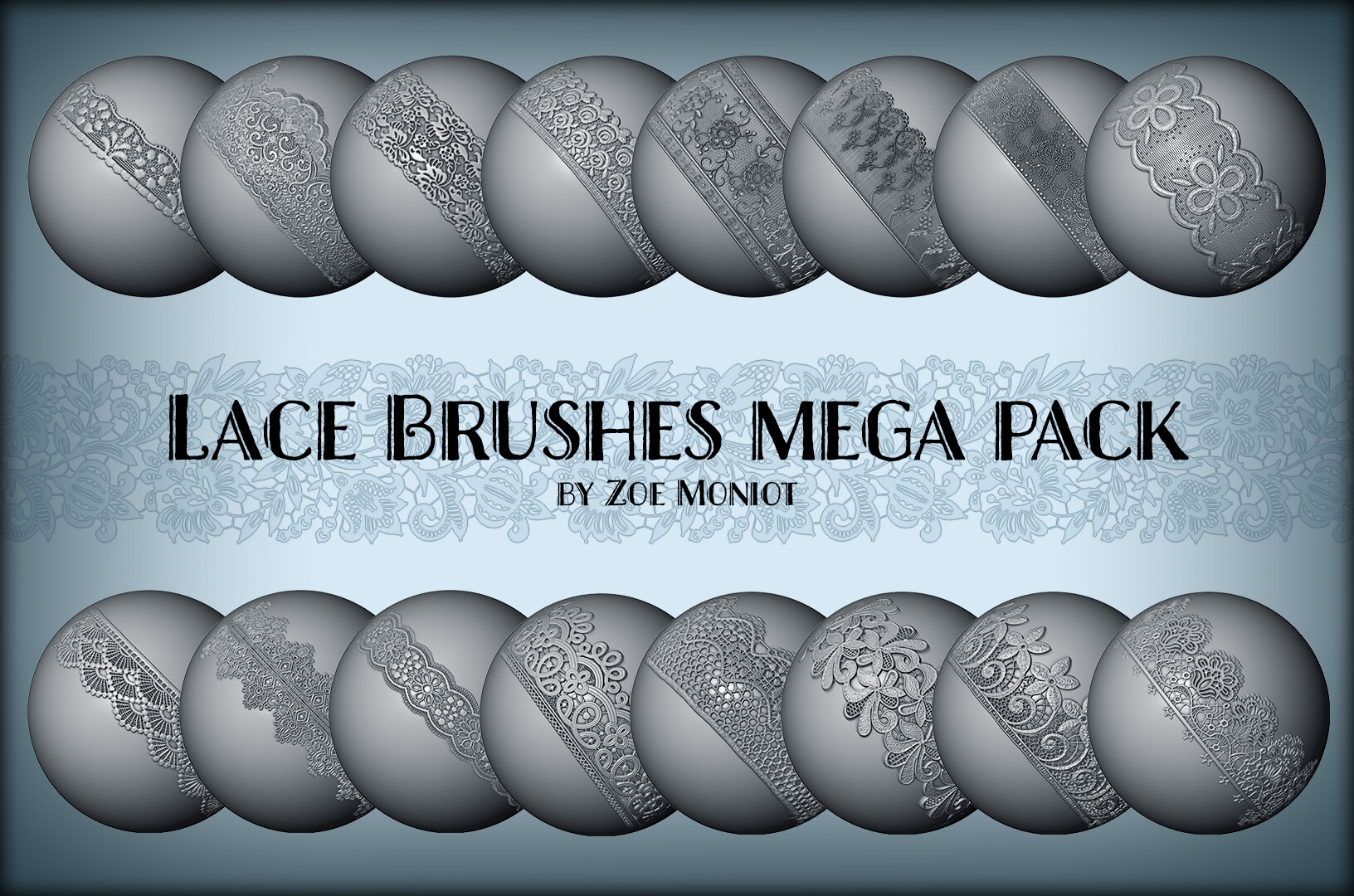 ArtStation Lace Brushes Mega Pack