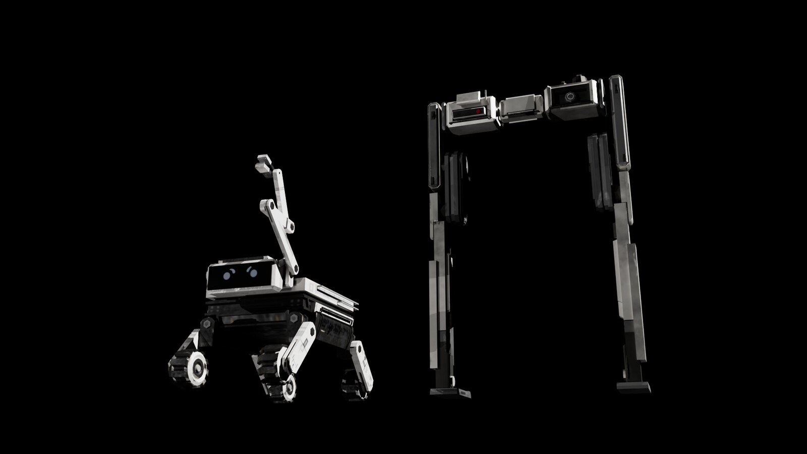 Benben & Door Robots - low poly - wandering earth - 笨笨/门框机器人 - 流浪地球